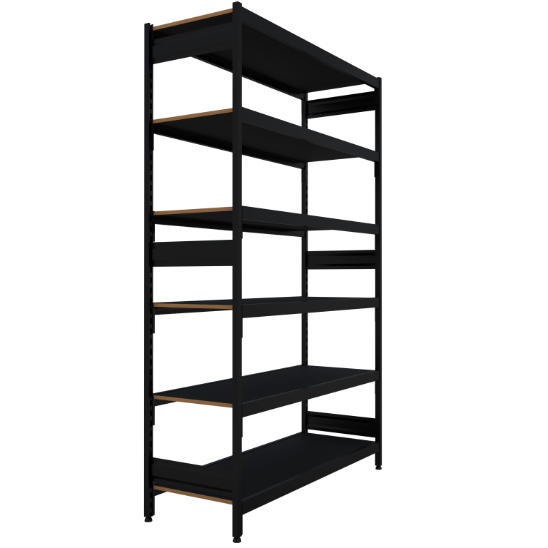 Longspan Shelving Bay- Timber - 500mm D x 1500mm W x 2400mm H