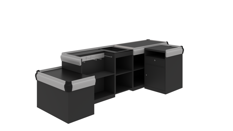 New Express Checkout Counter Single version Black ver- Back-new