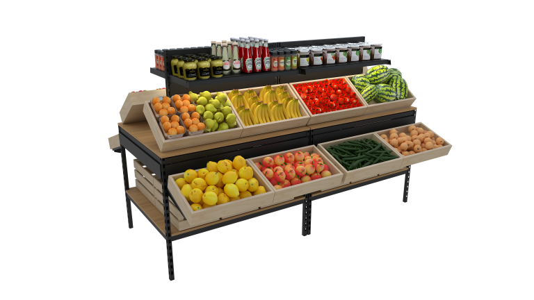 Fruits & Vegetable Table Concept-2 levels